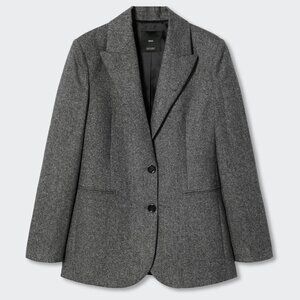 Mango Blake Wool Suit Blazer, Size XS